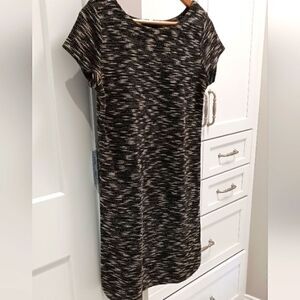 LOFT Woven Textured Short Sleeve Dress Sz XSMALL